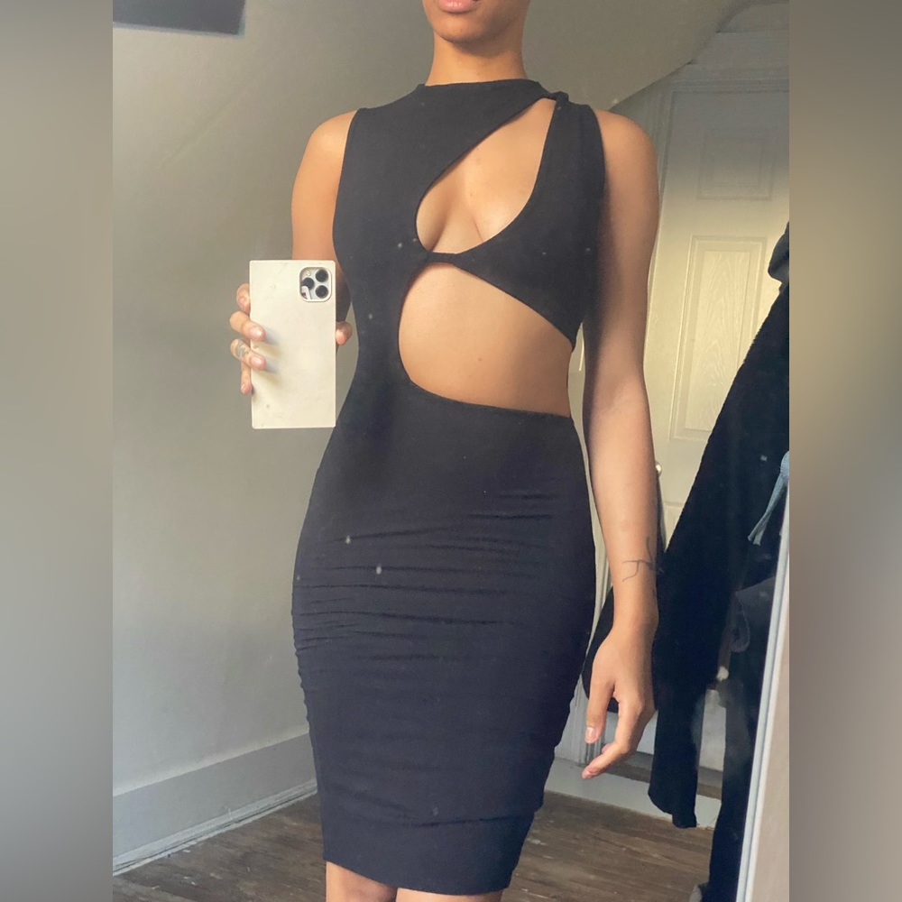 Cutout MIDI Cocktail Dress
